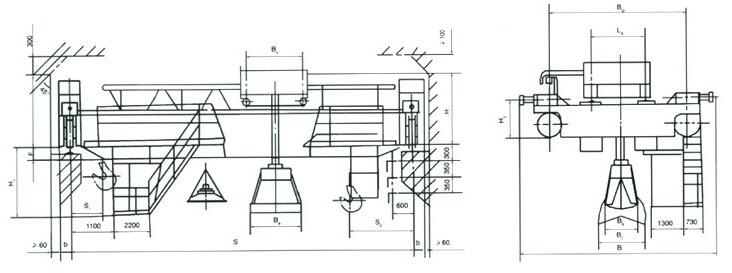 QS型三用橋式起重機結(jié)構(gòu)圖